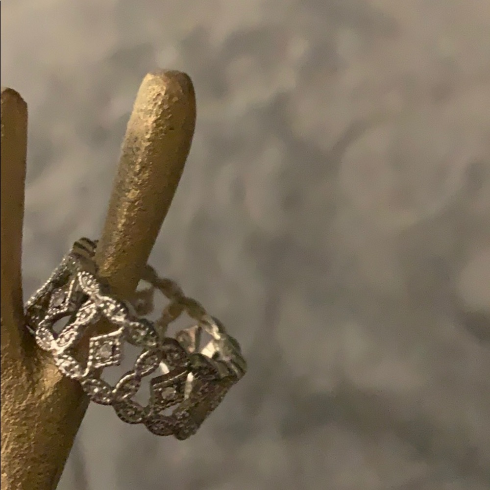Silver chunky ring